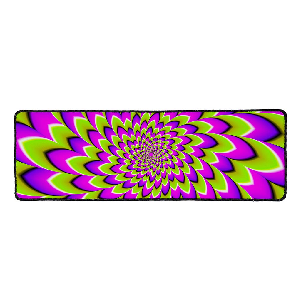 Green Expansion Moving Optical Illusion Long Kitchen Mat