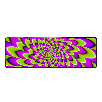 Green Expansion Moving Optical Illusion Long Kitchen Mat