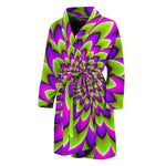 Green Expansion Moving Optical Illusion Men's Bathrobe