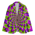Green Expansion Moving Optical Illusion Men's Blazer