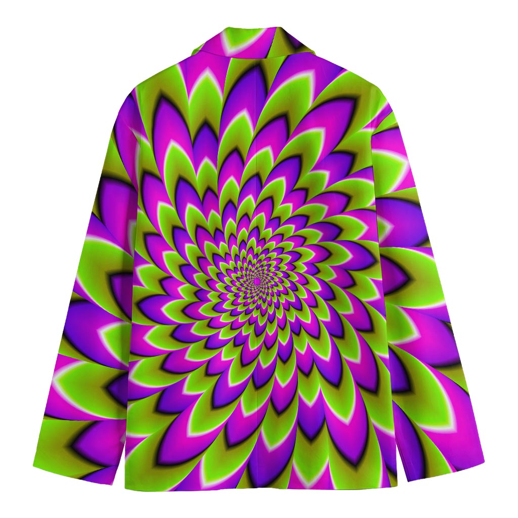 Green Expansion Moving Optical Illusion Men's Blazer