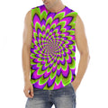 Green Expansion Moving Optical Illusion Men's Fitness Tank Top