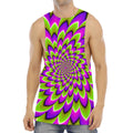 Green Expansion Moving Optical Illusion Men's Muscle Tank Top