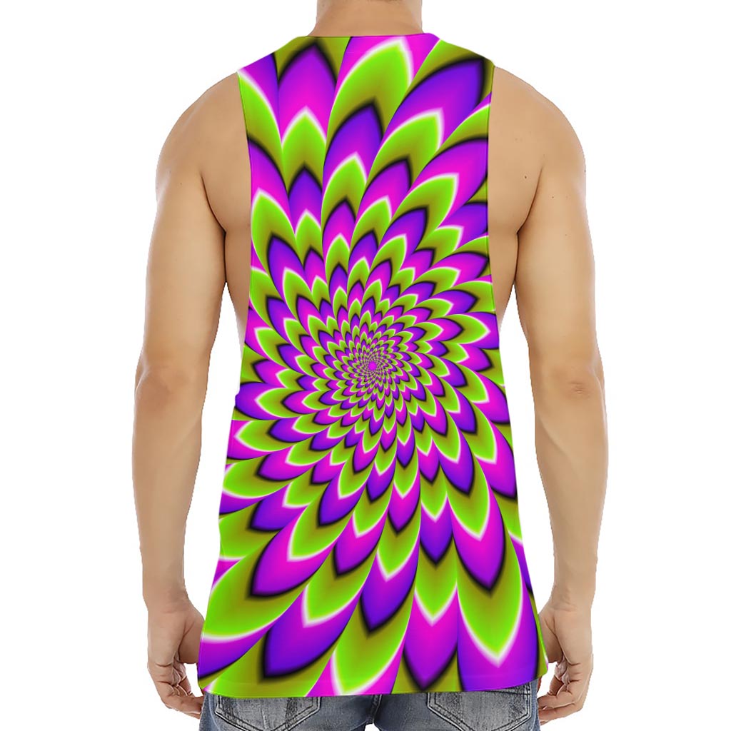 Green Expansion Moving Optical Illusion Men's Muscle Tank Top