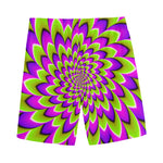 Green Expansion Moving Optical Illusion Men's Sports Shorts