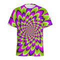 Green Expansion Moving Optical Illusion Men's Athletic T-Shirt