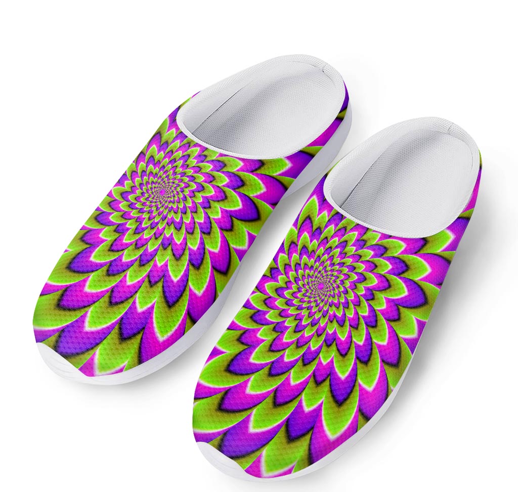 Green Expansion Moving Optical Illusion Mesh Casual Shoes