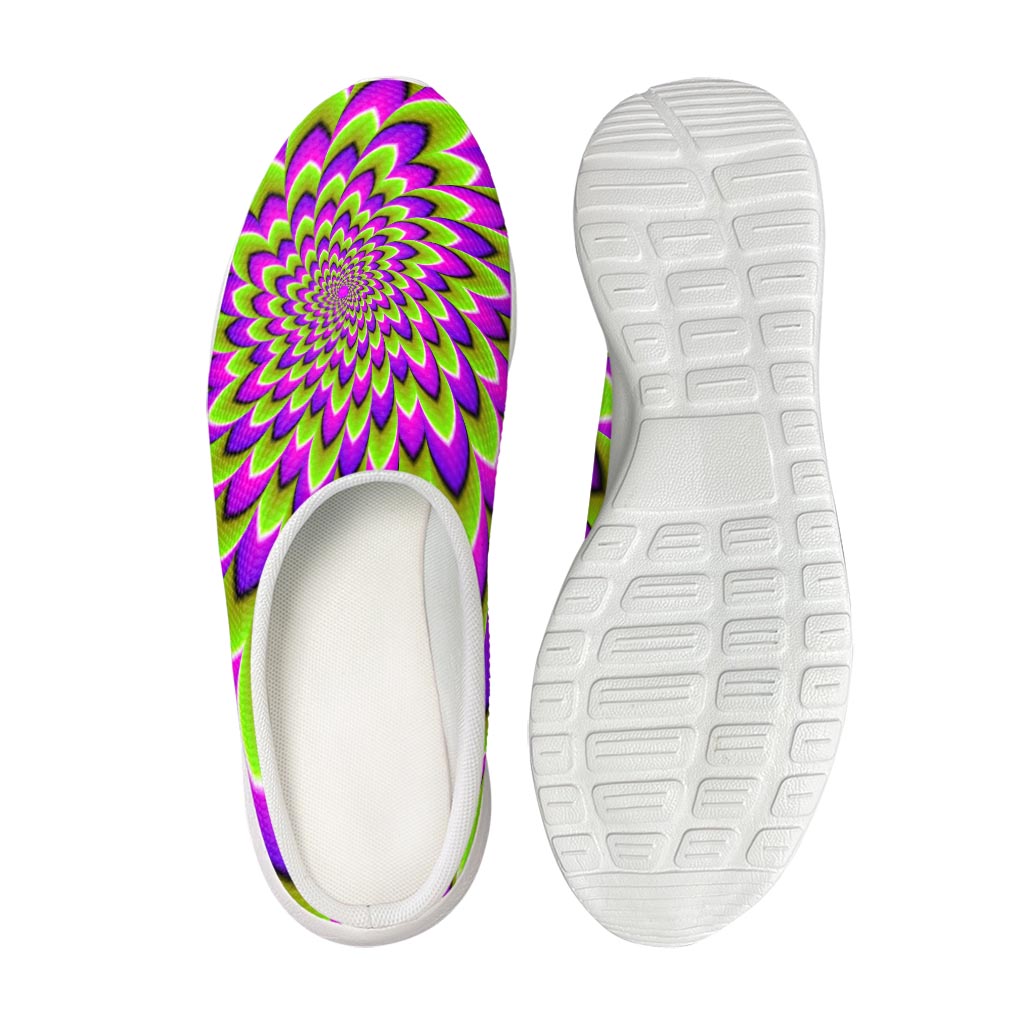 Green Expansion Moving Optical Illusion Mesh Casual Shoes