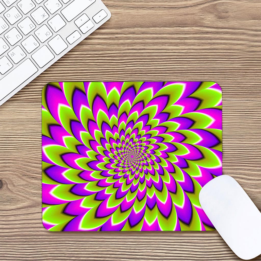 Green Expansion Moving Optical Illusion Mouse Pad