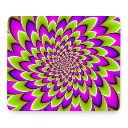 Green Expansion Moving Optical Illusion Mouse Pad
