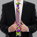 Green Expansion Moving Optical Illusion Necktie