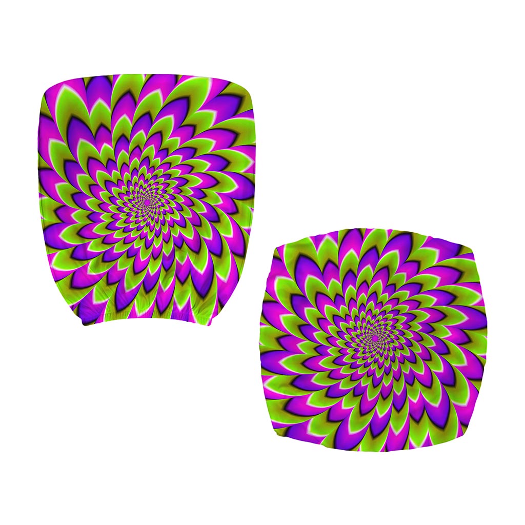 Green Expansion Moving Optical Illusion Office Chair Cover
