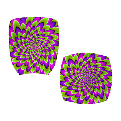 Green Expansion Moving Optical Illusion Office Chair Cover