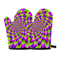 Green Expansion Moving Optical Illusion Oven Mitts