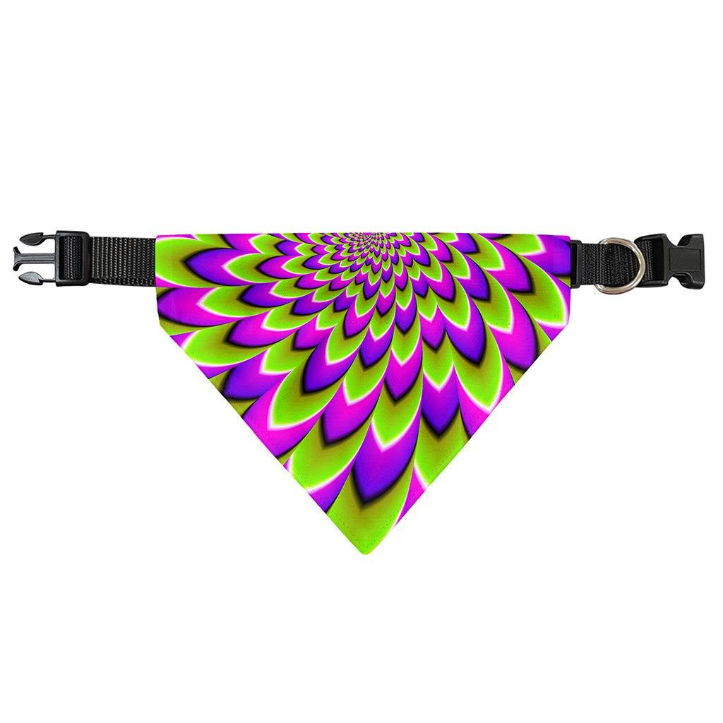 Green Expansion Moving Optical Illusion Over The Collar Dog Bandana