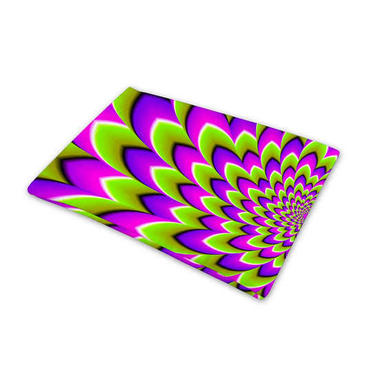Green Expansion Moving Optical Illusion Pet Cooling Mat Cover