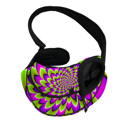 Green Expansion Moving Optical Illusion Pet Sling Carrier