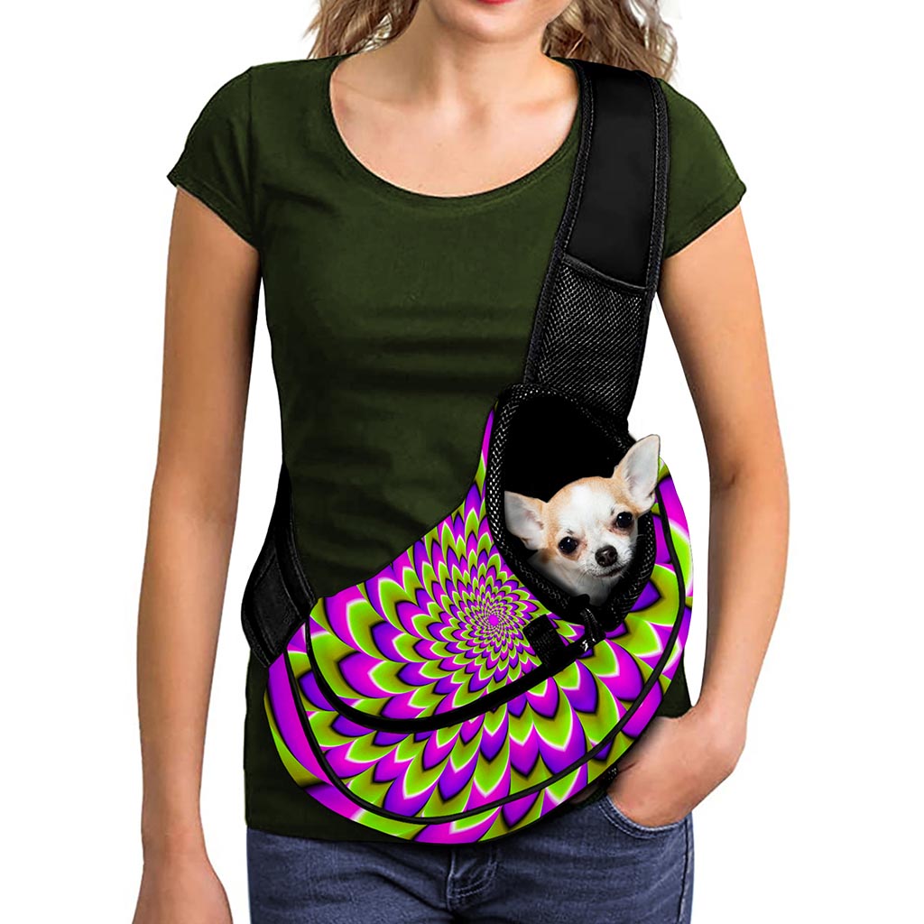 Green Expansion Moving Optical Illusion Pet Sling Carrier