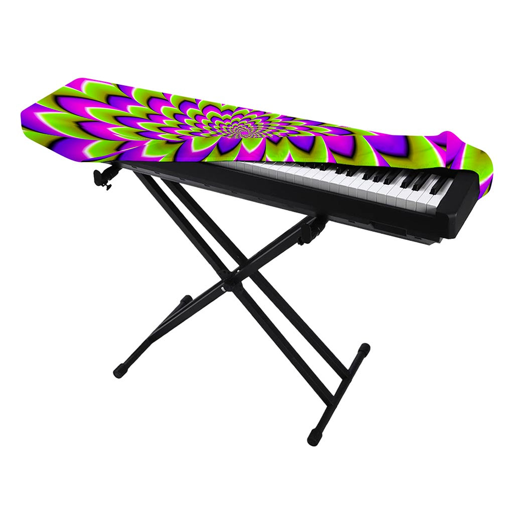 Green Expansion Moving Optical Illusion Piano Keyboard Cover