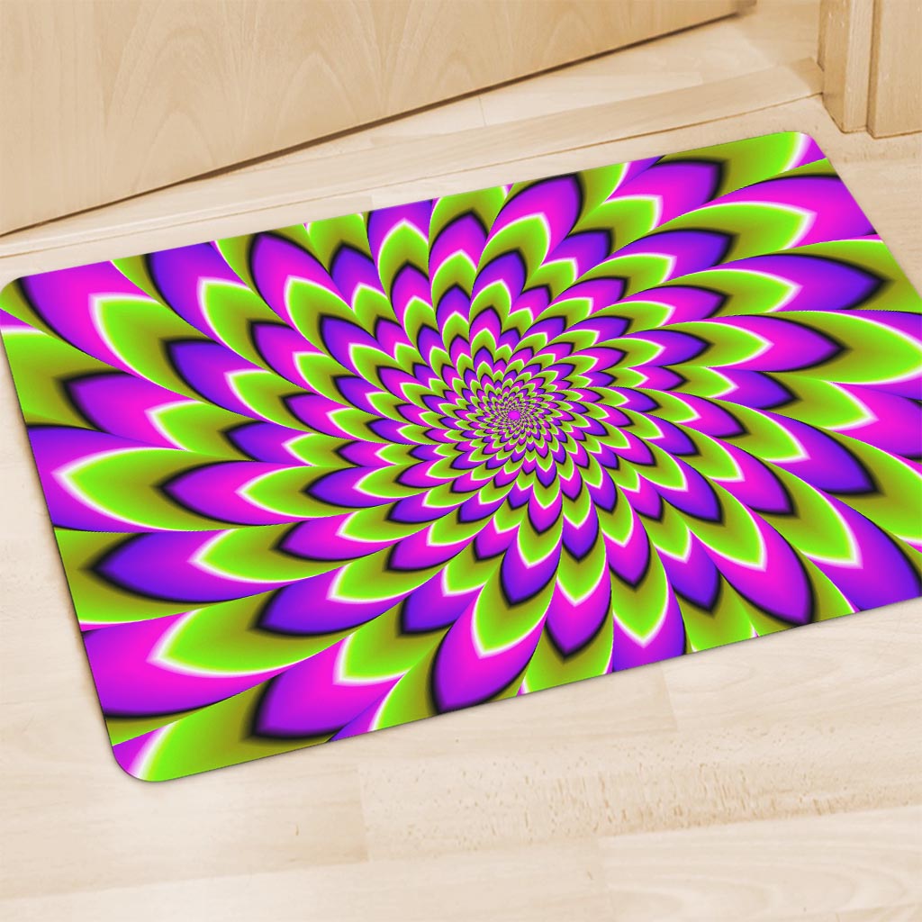 Green Expansion Moving Optical Illusion Polyester Doormat
