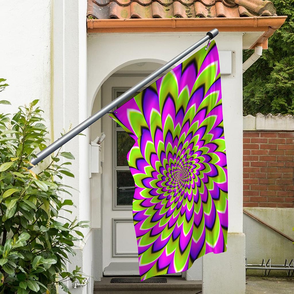Green Expansion Moving Optical Illusion Polyester Flag