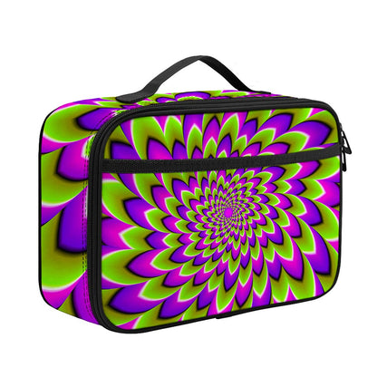 Green Expansion Moving Optical Illusion Portable Lunch Bag