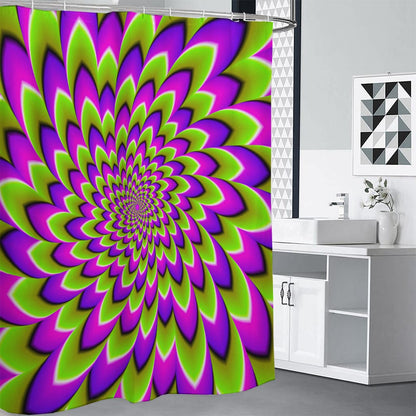 Green Expansion Moving Optical Illusion Premium Shower Curtain