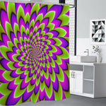 Green Expansion Moving Optical Illusion Premium Shower Curtain