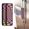 Green Expansion Moving Optical Illusion Refrigerator Handle Covers