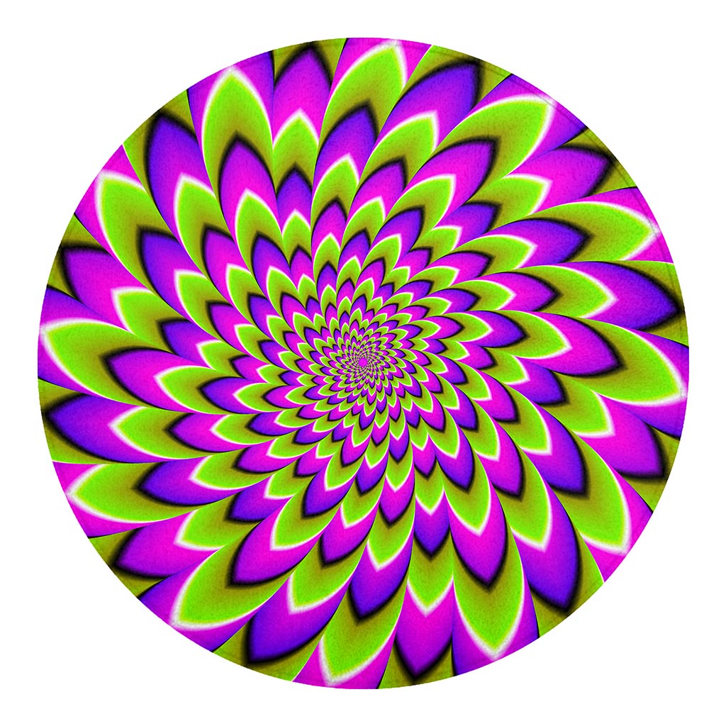 Green Expansion Moving Optical Illusion Round Blanket