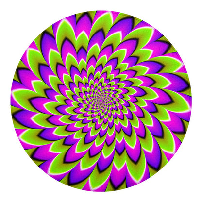 Green Expansion Moving Optical Illusion Round Blanket