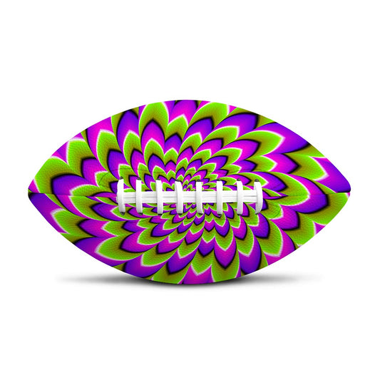 Green Expansion Moving Optical Illusion Rugby Ball