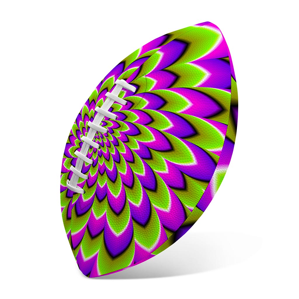 Green Expansion Moving Optical Illusion Rugby Ball