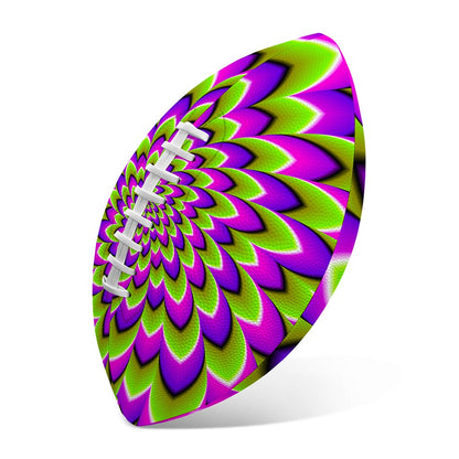 Green Expansion Moving Optical Illusion Rugby Ball