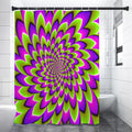 Green Expansion Moving Optical Illusion Shower Curtain