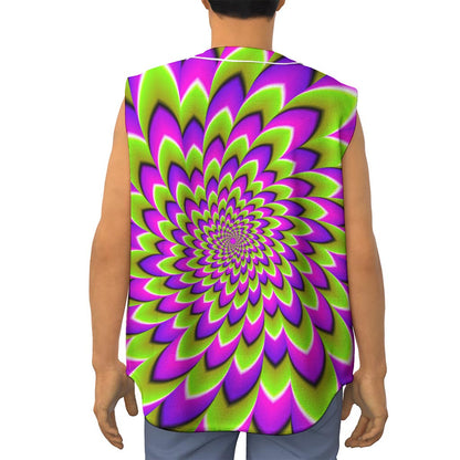 Green Expansion Moving Optical Illusion Sleeveless Baseball Jersey