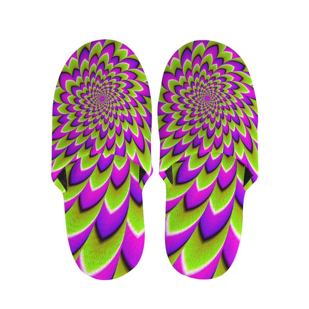 Green Expansion Moving Optical Illusion Slippers