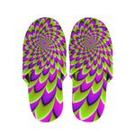 Green Expansion Moving Optical Illusion Slippers