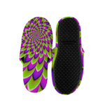 Green Expansion Moving Optical Illusion Slippers