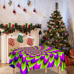 Green Expansion Moving Optical Illusion Tablecloth