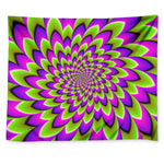 Green Expansion Moving Optical Illusion Tapestry