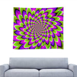 Green Expansion Moving Optical Illusion Tapestry