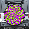 Green Expansion Moving Optical Illusion Tire Cover
