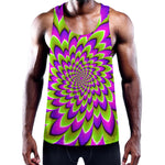 Green Expansion Moving Optical Illusion Training Tank Top