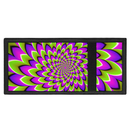 Green Expansion Moving Optical Illusion Trifold Wallet