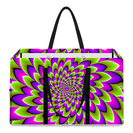 Green Expansion Moving Optical Illusion Utility Tote Bag