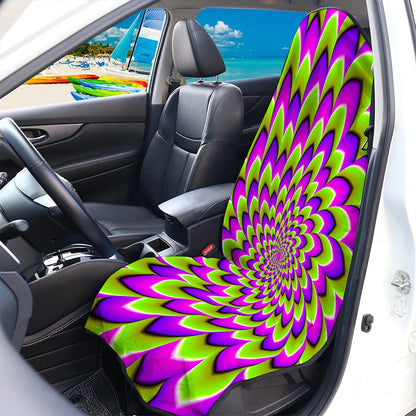 Green Expansion Moving Optical Illusion Waterproof Car Seat Cover