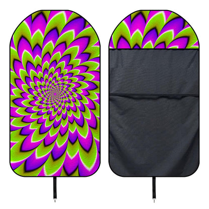Green Expansion Moving Optical Illusion Waterproof Car Seat Cover