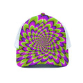 Green Expansion Moving Optical Illusion White Mesh Trucker Hat