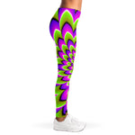 Green Expansion Moving Optical Illusion Women's Leggings